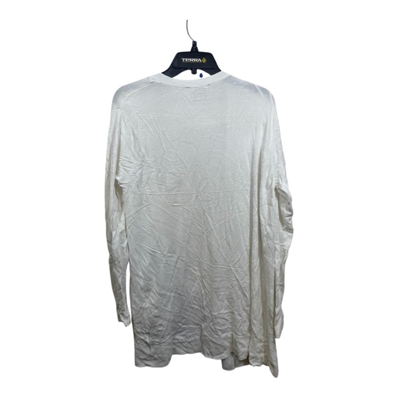 Lily Morgan Cardigan Womens Size Large White Open Coastal Beach Soft Comfy - Picture 6 of 7